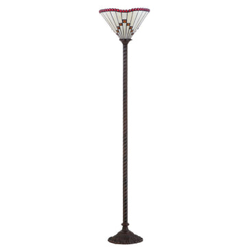 Smith Tiffany Style 70.5" Torchiere LED Floor Lamp - JONATHAN Y